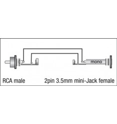 RCA M / 2p mini-Jack F adapter