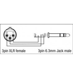 3p XLR F/ 3p Jack M adapter