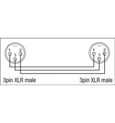 3p XLR M/ 3p XLR M adapter