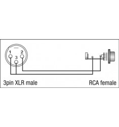 3p XLR M/ RCA F adapter