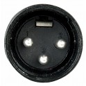 N-CON XLR Plug 3P Black Male with Black Endcap