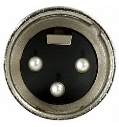 N-CON XLR Plug 3P Nickel Male with Black Endcap