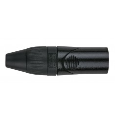 XLR 3pole X-type Male black Black endcap