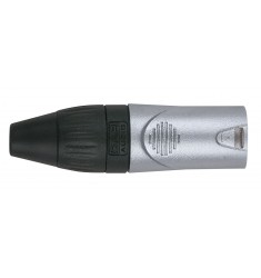 XLR 3pole X-type Male Nickel Black endcap